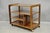 Vintage Mid Century Modern Lacquered Cherry Wood Rolling Cart Tv Stand Shelf For Sale - Image 9 of 11