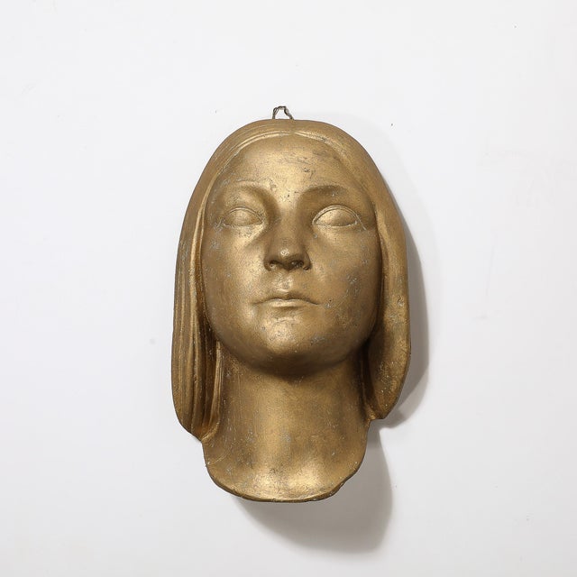 Art Deco Art Deco Gilded Plaster Wall Plaque For Sale - Image 3 of 9