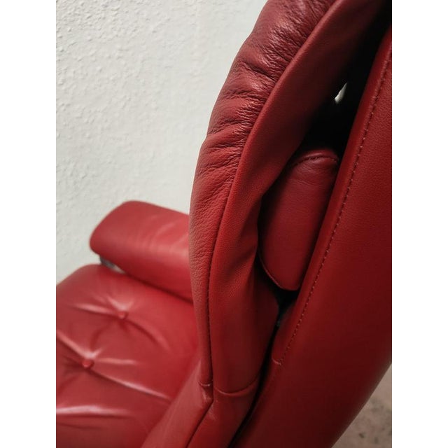 Set of Scandinavian Armchair and Ottoman from Ekornes For Sale - Image 10 of 11