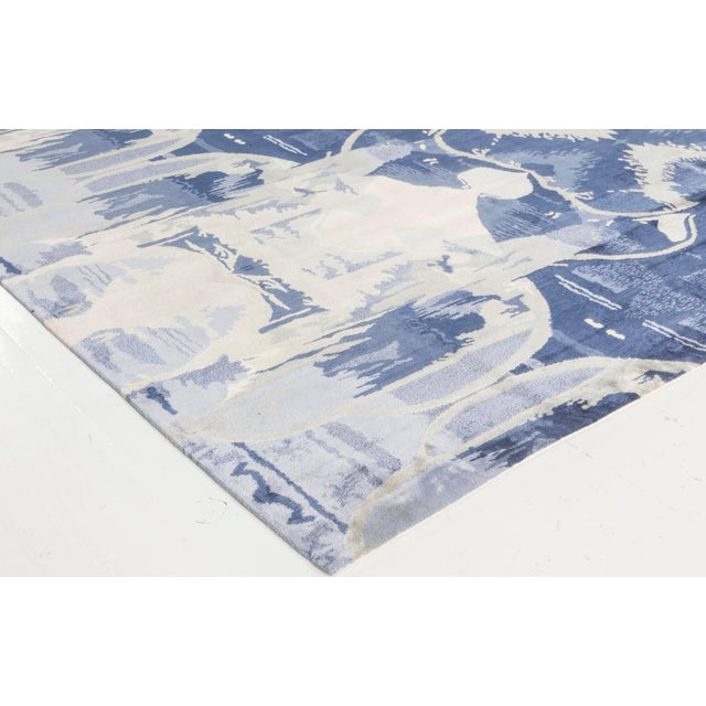 Textile Contemporary Blucie Design Handmade Silk Rug by Doris Leslie Blau For Sale - Image 7 of 8