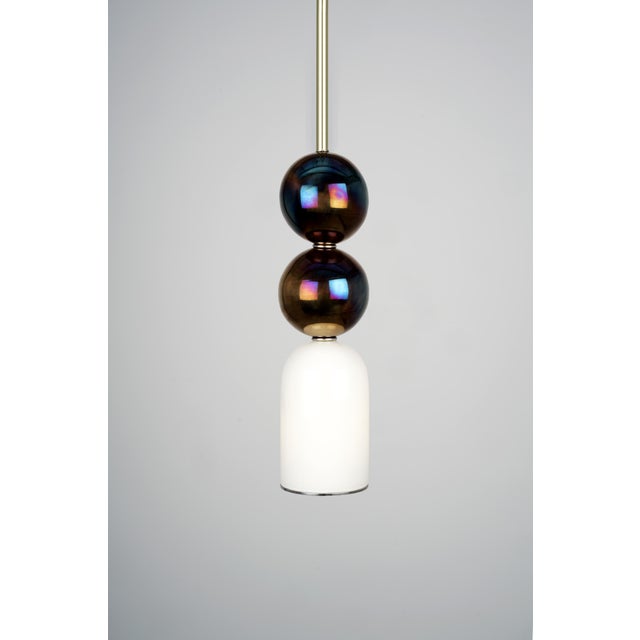 Black Laur Large Cluster Led Chandelier by Ovature Studios, Set of 9 For Sale - Image 8 of 8