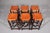 Brutalist Mid-Century Oak Bar Stools with Cognac Leather Seats, 1970, Set of 6 For Sale - Image 3 of 7