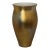 Vintage Italian Gilt Gold and Silver Leafed Terracotta Florentine Vase For Sale