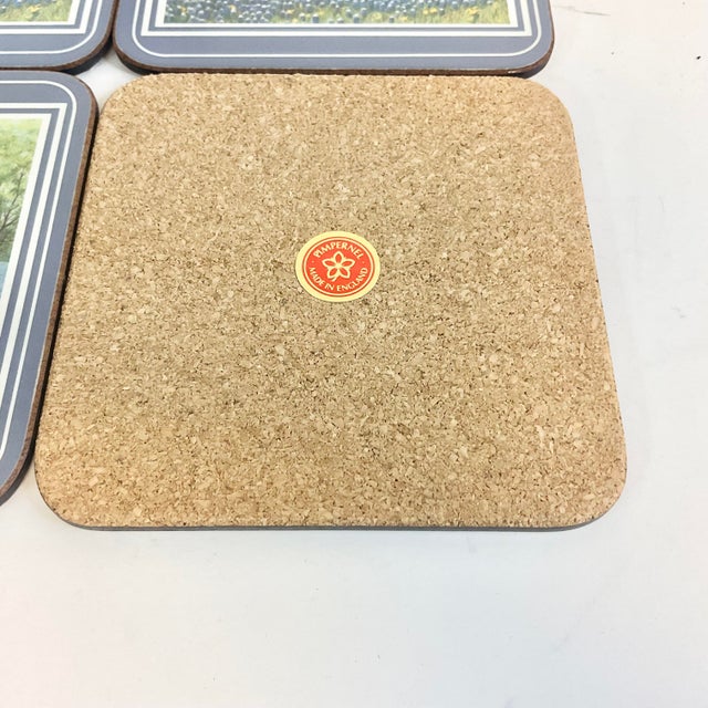 1970s Vintage Boho Chic Texas Bluebonnet Coasters - Set of 6 For Sale - Image 6 of 10