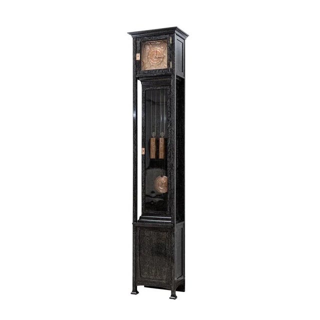 Art Nouveau Viennese Grandfather Clock by Michael Niedermoser and Georg Klimt, 1900s For Sale - Image 3 of 18