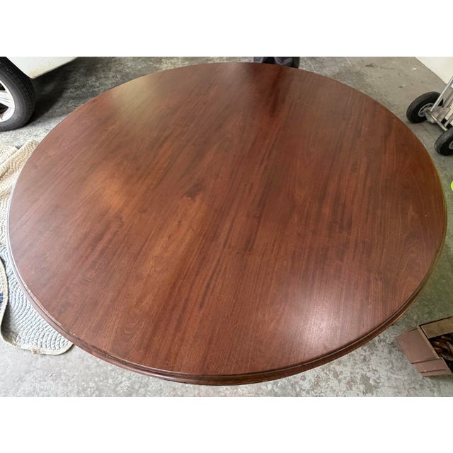 Early 20th Century Tobey Furniture Chicago Carved Cherry Pedestal Dining Table, Wadsworth Hall Lake Geneva Provenance, C. 1902 For Sale - Image 5 of 11