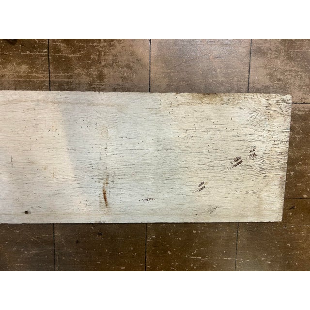 Late 20th Century Vintage Large Wooden Green & White Farm Produce Sign For Sale - Image 5 of 12