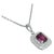 Diamond Rubellite Tourmaline Necklace 18" 18k Gold 1.80 TCW Certified For Sale - Image 11 of 16