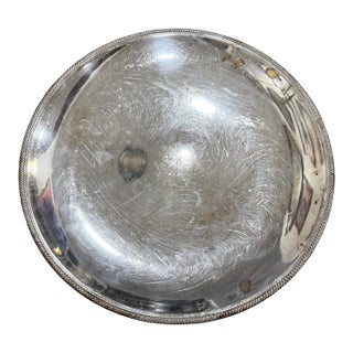 Large International Silver Vintage Silver-Plate Tray For Sale