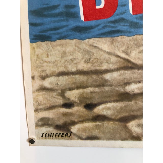 Franz Oswald Schiffers, Original Vintage Color World War II Propaganda Poster Delayed! Offset Lithograph, 1946 For Sale - Image 4 of 5