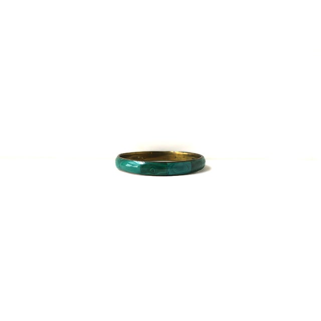 Modern Malachite Bangle Bracelet, Late 20th Century For Sale - Image 3 of 10