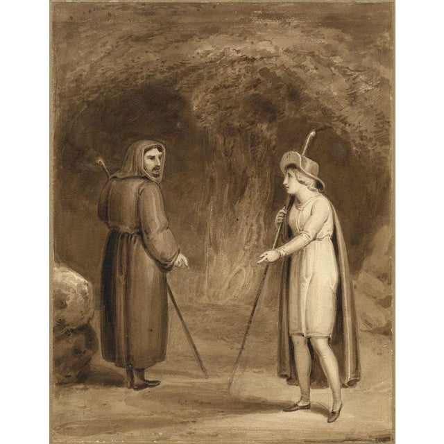 An original early 19th-century watercolour painting, William Derby, Edwin & Angelina.This affecting painting is the work...