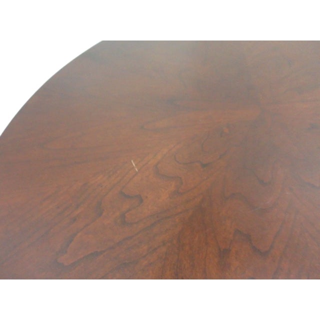 1990s Attributed to Stanley Furniture Modern Cherry Iron Land End Table Shelf Display For Sale - Image 10 of 11