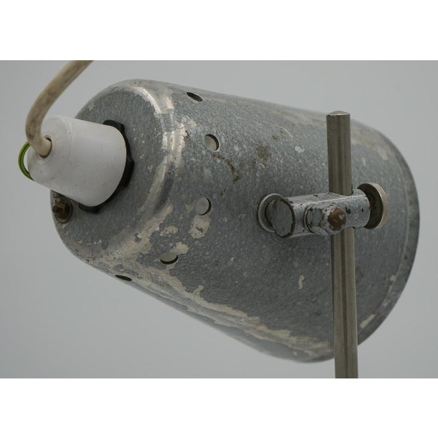 Gold Vintage English Salvaged Laboratory School Table Lamp, 1940s For Sale - Image 8 of 14