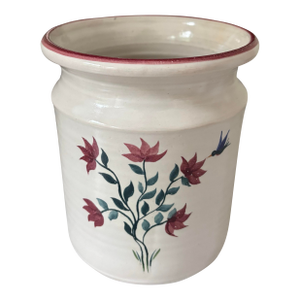 1990s Studio Pottery Utensil Holder, Signed