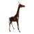 Giraffe Sculpture Hand Painted Leather For Sale