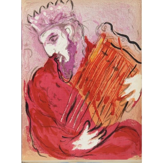 Title: David à la Harpe Artist: Marc Chagall Medium: Original Lithograph Marks: Not signed, not numbered Printed: by...