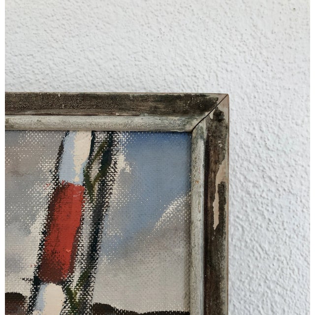 Percival Pernet, The Level Crossing and Salève, Oil on Wood, 1950s, Framed For Sale - Image 7 of 12