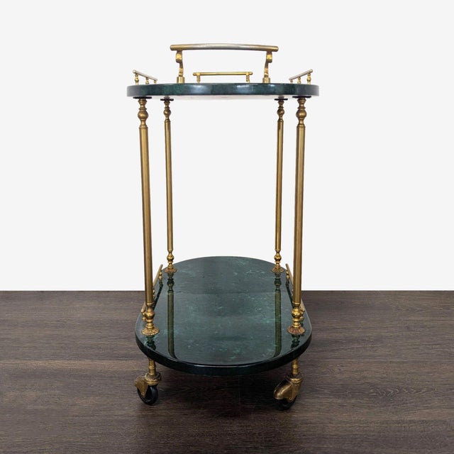 Hollywood Regency 1960s Aldo Tura Bar Cart, Attributed For Sale - Image 3 of 9