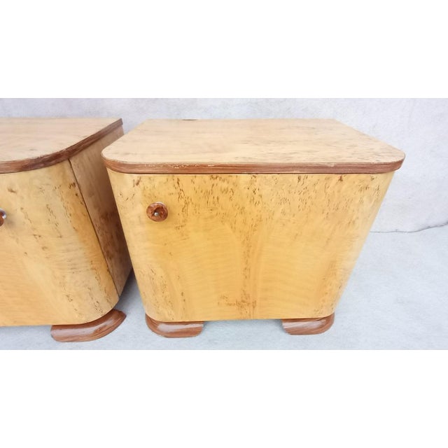 Wood Bedside Tables by Jindřich Halabala for Up Závody, 1950s, Set of 2 For Sale - Image 7 of 18