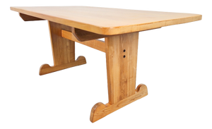 Vintage Danish Dining Room Trestle Table in Elm, 1960