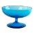Vintage Blue Bubble Glass Bowl For Sale