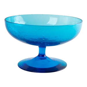 Vintage Blue Bubble Glass Bowl