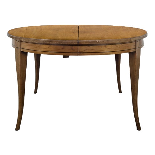 Oval Directoire-Style Cherry Wood Table with Extension For Sale