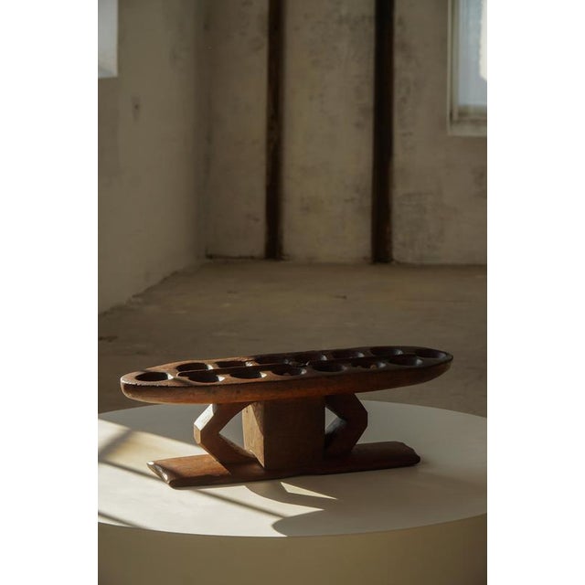 Mid-Century African Hand-Carved Wooden Mancala Game Board, 1950s For Sale - Image 13 of 18