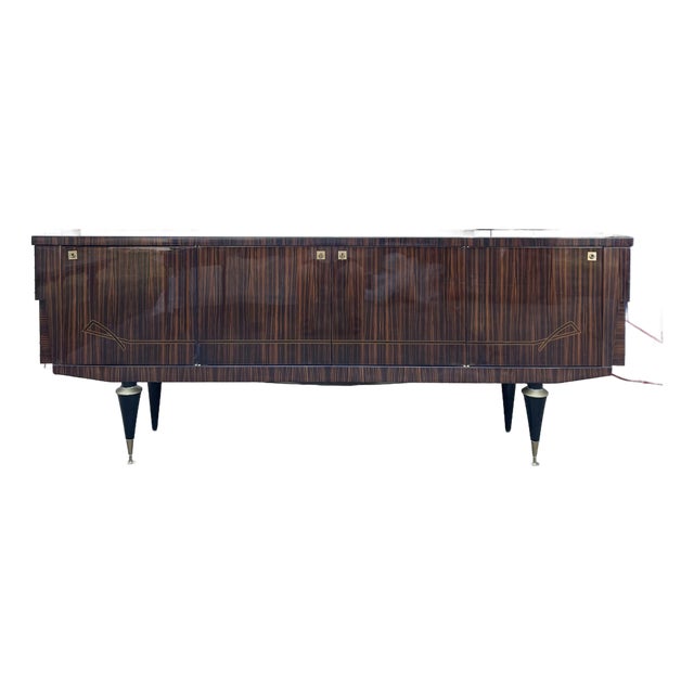 French Art Deco 1930's Macassar Ebony Sideboard For Sale