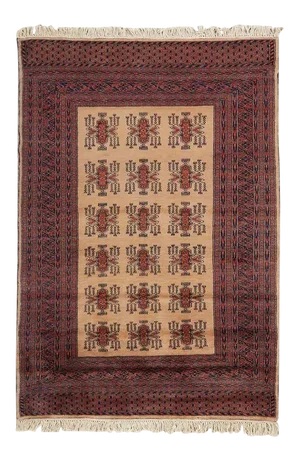 Vintage Turkmen Style Pakistani Wool Rug