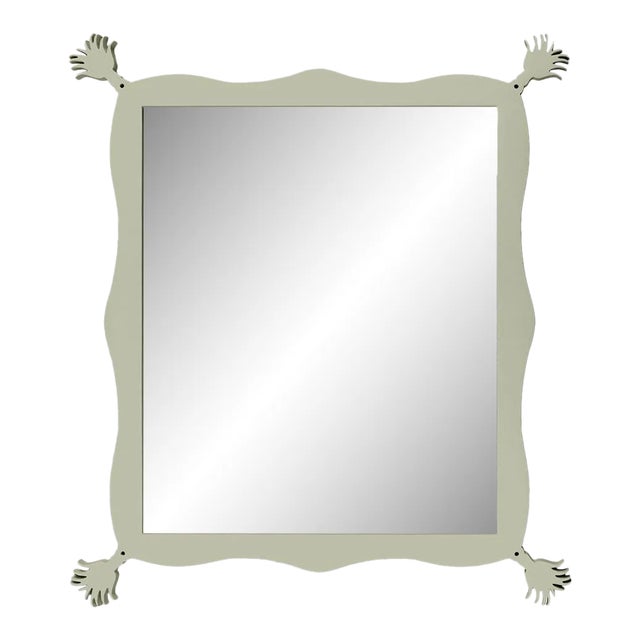 Fleur Home Carnival Iko Iko Rectangle Mirror in Mizzle, 39x51 For Sale
