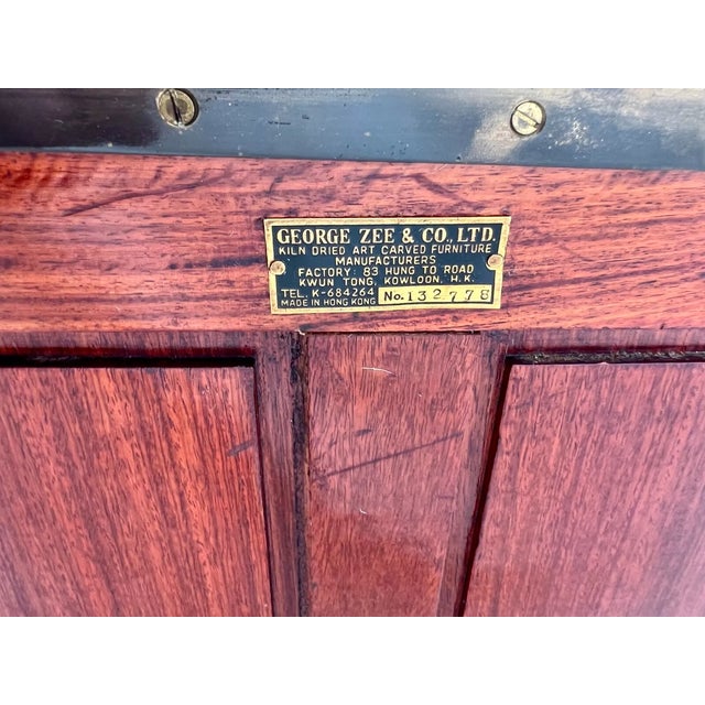 Mid Century George Zee Cabinet Silverware Storage With Drawers Adjustable Shelf For Sale - Image 12 of 12