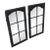 Pair - Vintage Framed Arched 6 Window Pane With Mirror For Sale