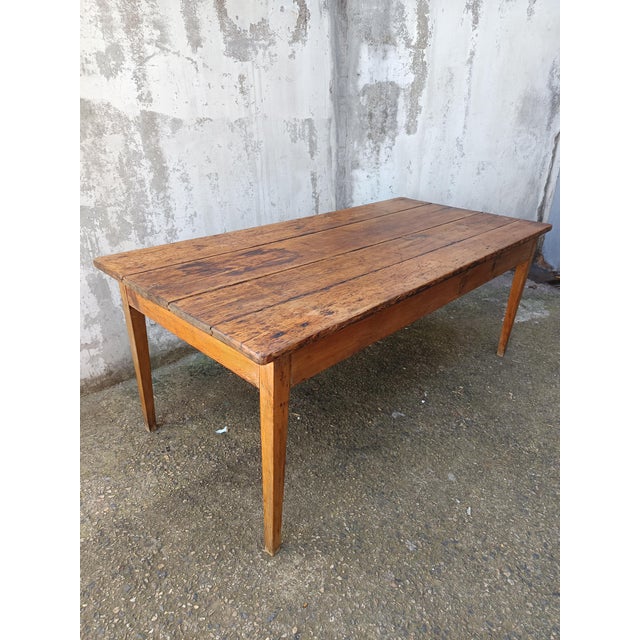 Antique Farmhouse Table in Pine, 1890s For Sale - Image 5 of 18