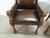 Theodore Alexander Theodore Alexander Pair of Mahogany Carved Leather Seat Chairs For Sale - Image 4 of 11