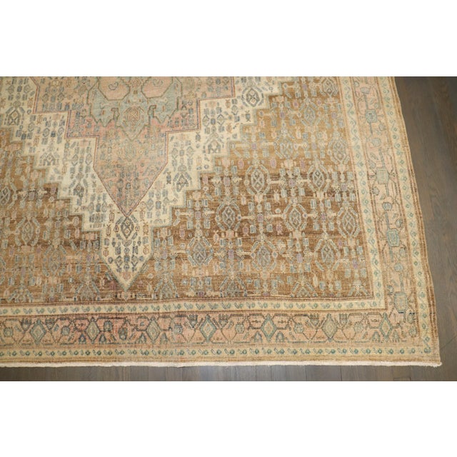 Antique Mint Lavender Color Persian Senneh Rug no. j5194 For Sale - Image 4 of 9