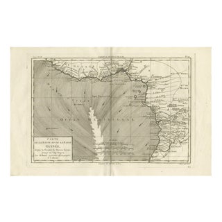 Upper and Lower Guinea Coast Map by Bonne, 1780 For Sale
