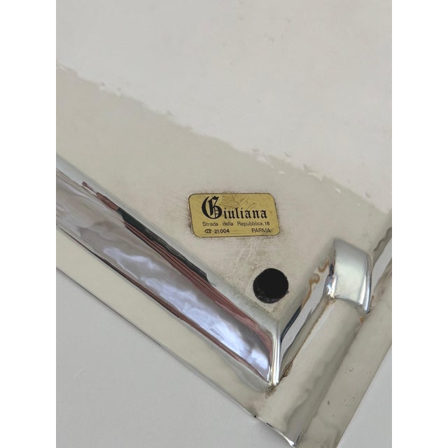 1970s Castelli Hand-Hammered Silver Plate Ashtray, Parma, Italy, 1970s For Sale - Image 5 of 5