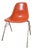1960s Eames for Herman Miller Red-Orange Fiberglass DSS Stacking Side Chair For Sale