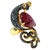 Bochic "Orient" Ruby & Sapphire Swan Cocktail Ring Set 18K & Silver For Sale - Image 15 of 18