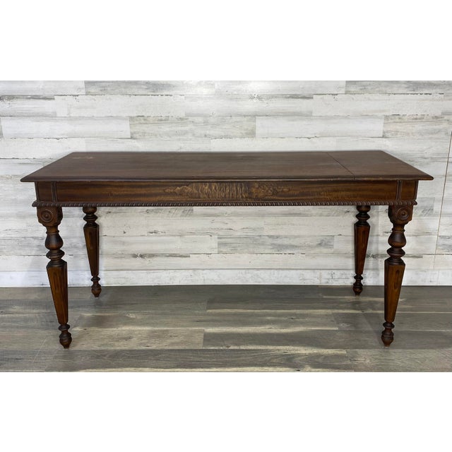 Antique Victorian Mahogany Writing Desk Library Table For Sale - Image 10 of 12