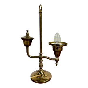 Vintage Frederick Cooper of Chicago Style Brass Student Table Lamp