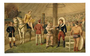Edward Benjamin Herberte, Victorian Circus in the Ring, 1885, Watercolour
