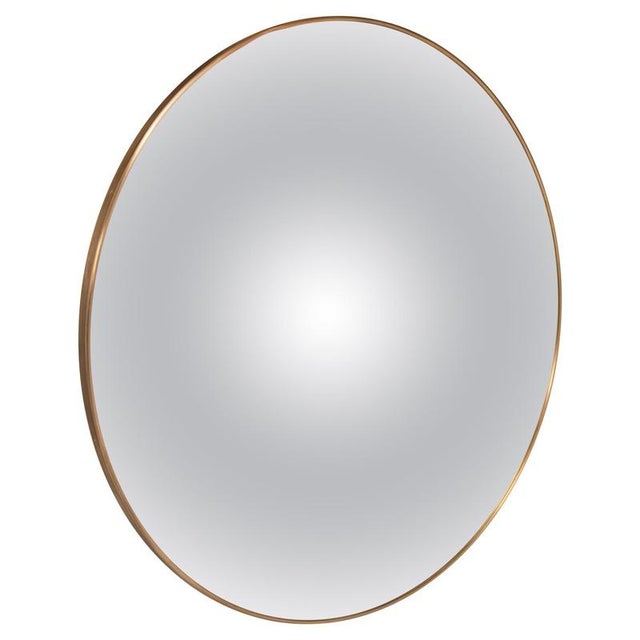 Convex Mirror with Brass Frame by Johanna Grawunder For Sale - Image 10 of 10
