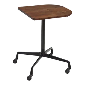 Eames for Herman Miller Rolling Table With Custom Solid Walnut Top