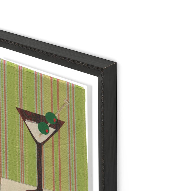 Contemporary Sally the Martini by Willa Heart in Brimfield Black Frame, Mini Art Print For Sale - Image 3 of 5