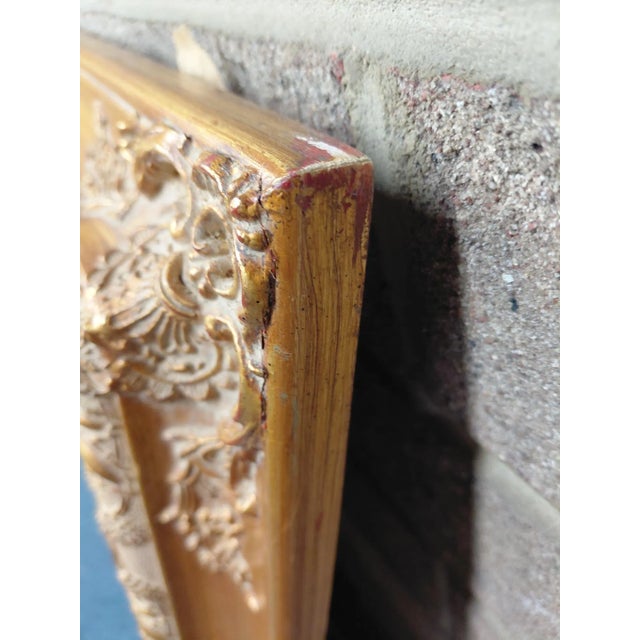 Wood Late 20th Century Framed Signed Haibin Iris Fantasy Oil on Canvas For Sale - Image 7 of 10