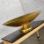 Late 20th Century Vintage Objet d'Art Monumental 4 Foot Diameter Bowl Store Display Fiberglass Gold Leaf Footed For Sale - Image 5 of 13