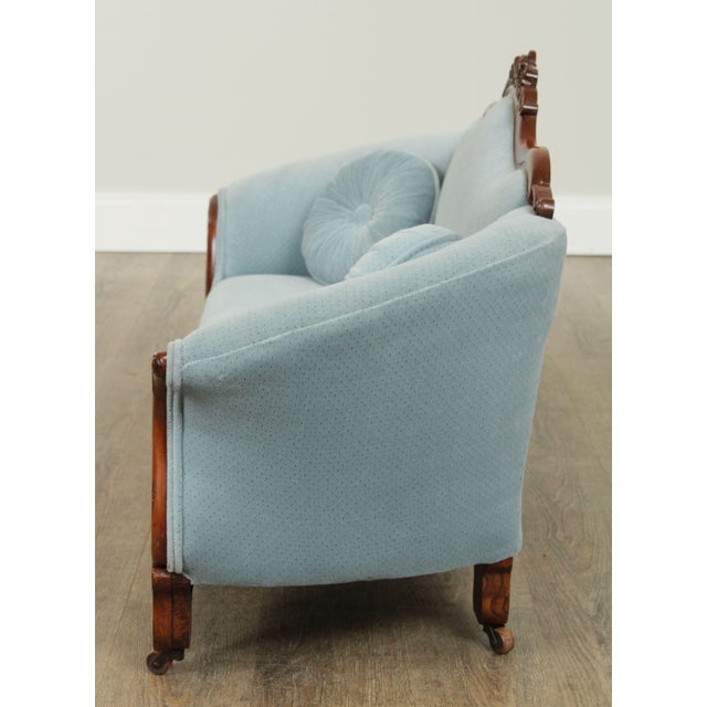 Antique 19th Century Victorian Carved Childs Sofa For Sale - Image 4 of 13